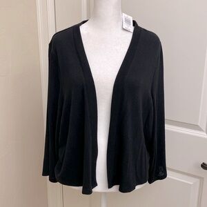 NWT Torrid Hacci Cardigan Womens Cropped Open front Shrug Black dressy Plus Sz 4